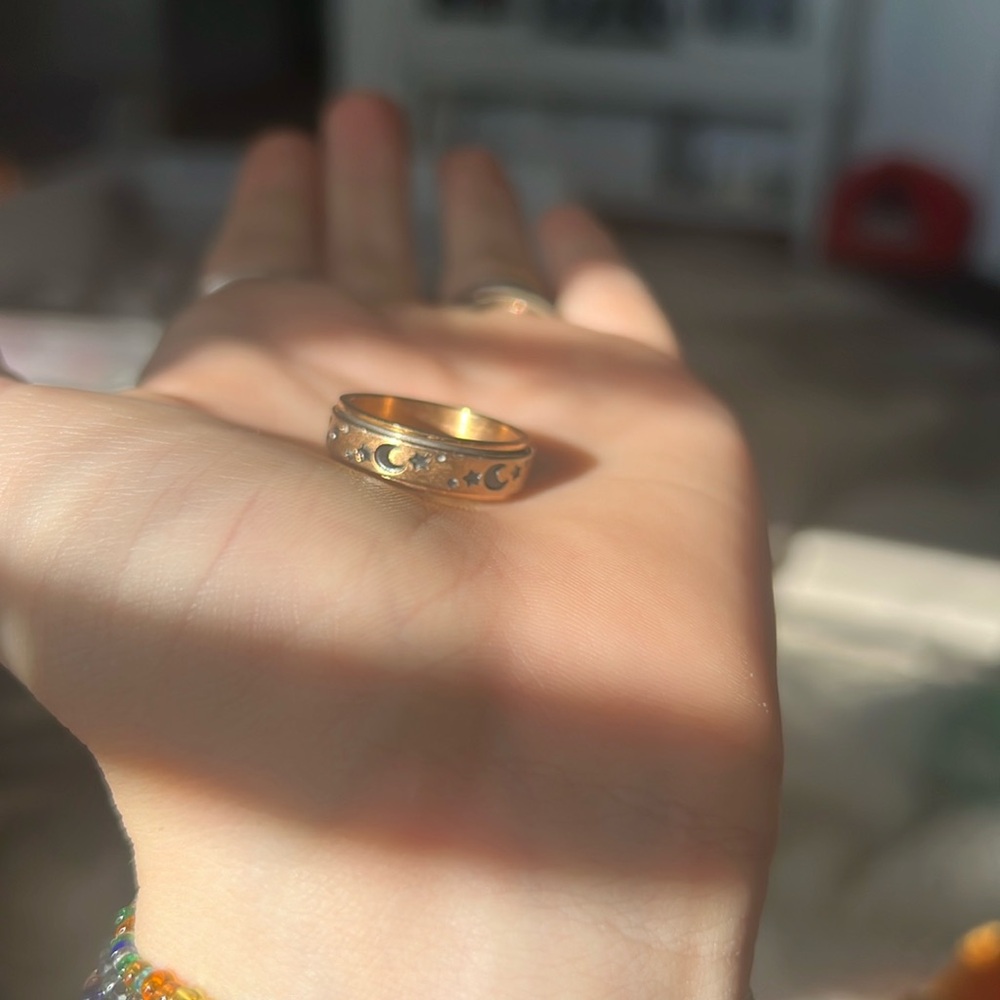 Rose gold fidget ring